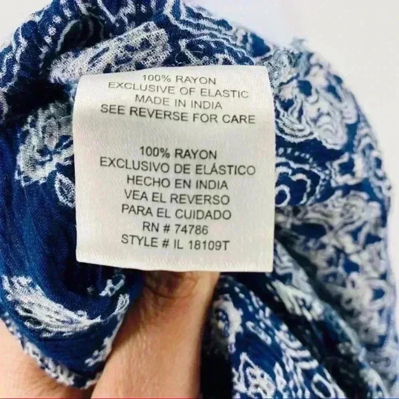 Patrons of Peace Blue Paisley Maxi Dress Size‎ M - Picture 7 of 7